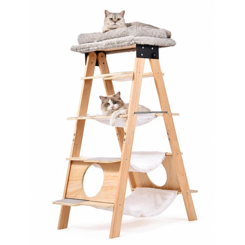 Modern wood cat tree - modern,